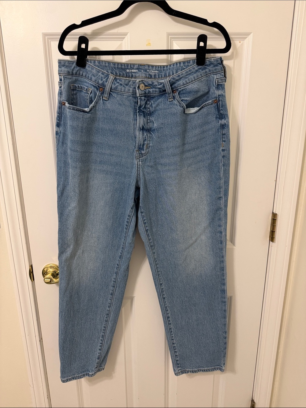 Old Navy High-Rise OG Straight Secret-Smooth Pockets Jeans 14